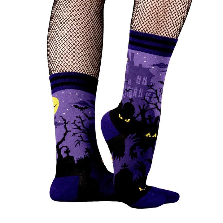 Haunted House Crew Socks - The Pagan Grimoire