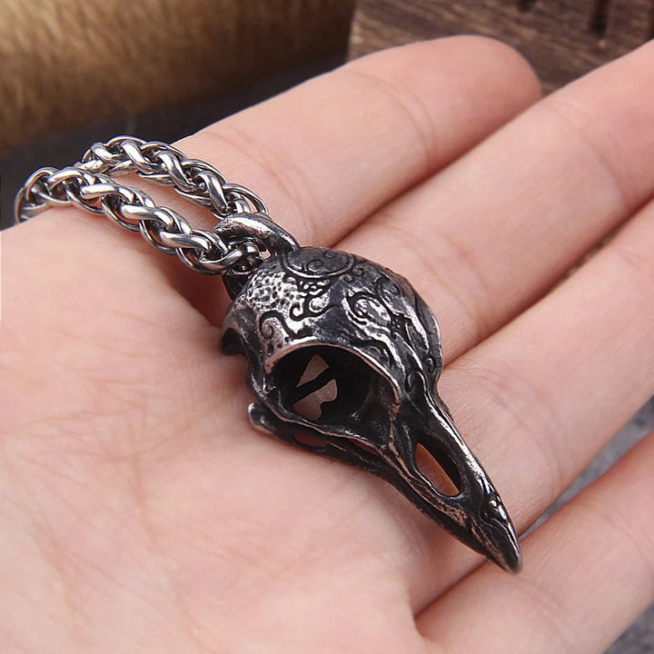 Odin’s Raven Skull Necklace - The Pagan Grimoire