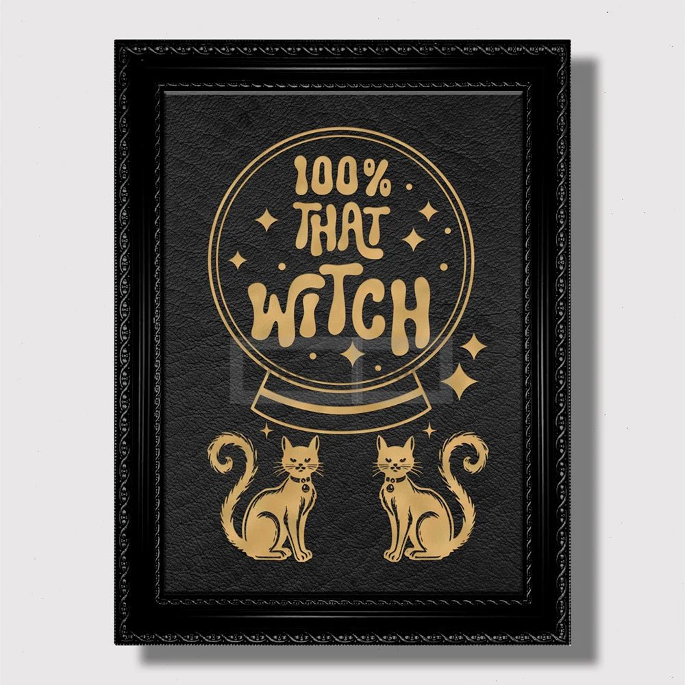 Vintage - Style 100% That Witch Canvas Print - The Pagan Grimoire