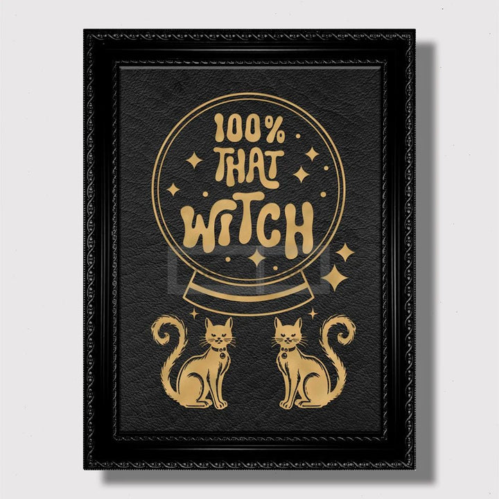 Vintage - Style 100% That Witch Canvas Print - The Pagan Grimoire