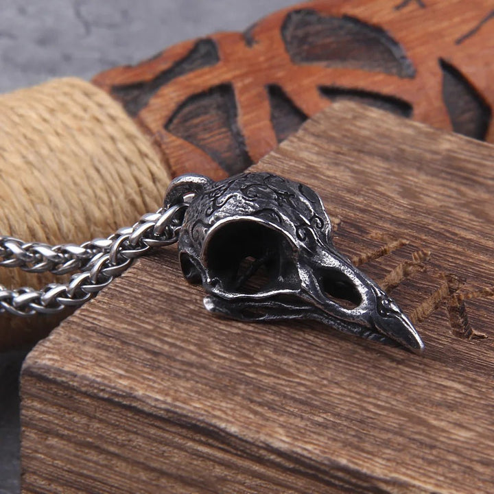 Odin’s Raven Skull Necklace - The Pagan Grimoire