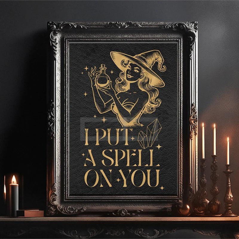 Vintage - Style I Put a Spell on You Canvas Print - The Pagan Grimoire