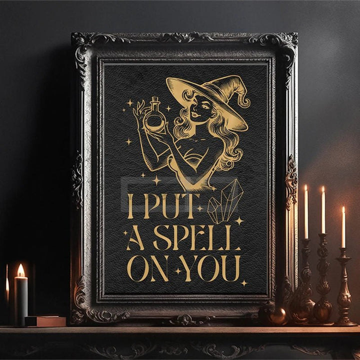 Vintage - Style I Put a Spell on You Canvas Print - The Pagan Grimoire
