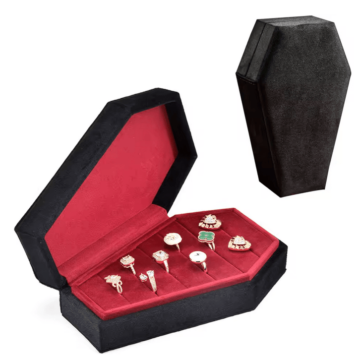 Red Coffin Jewelry Box - The Pagan Grimoire