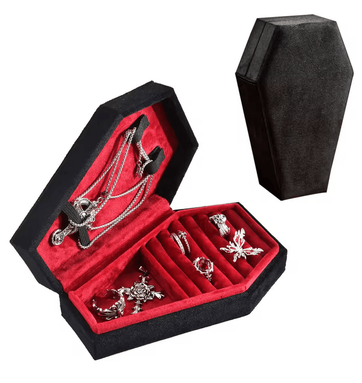 Red Coffin Jewelry Box - The Pagan Grimoire