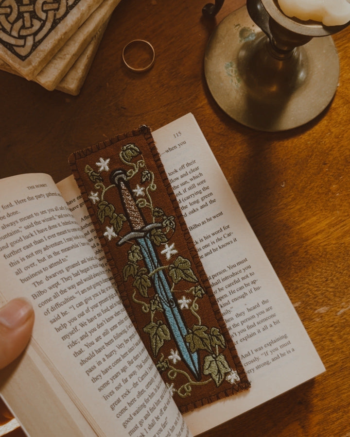 Embroidered Sword Bookmark - The Pagan Grimoire
