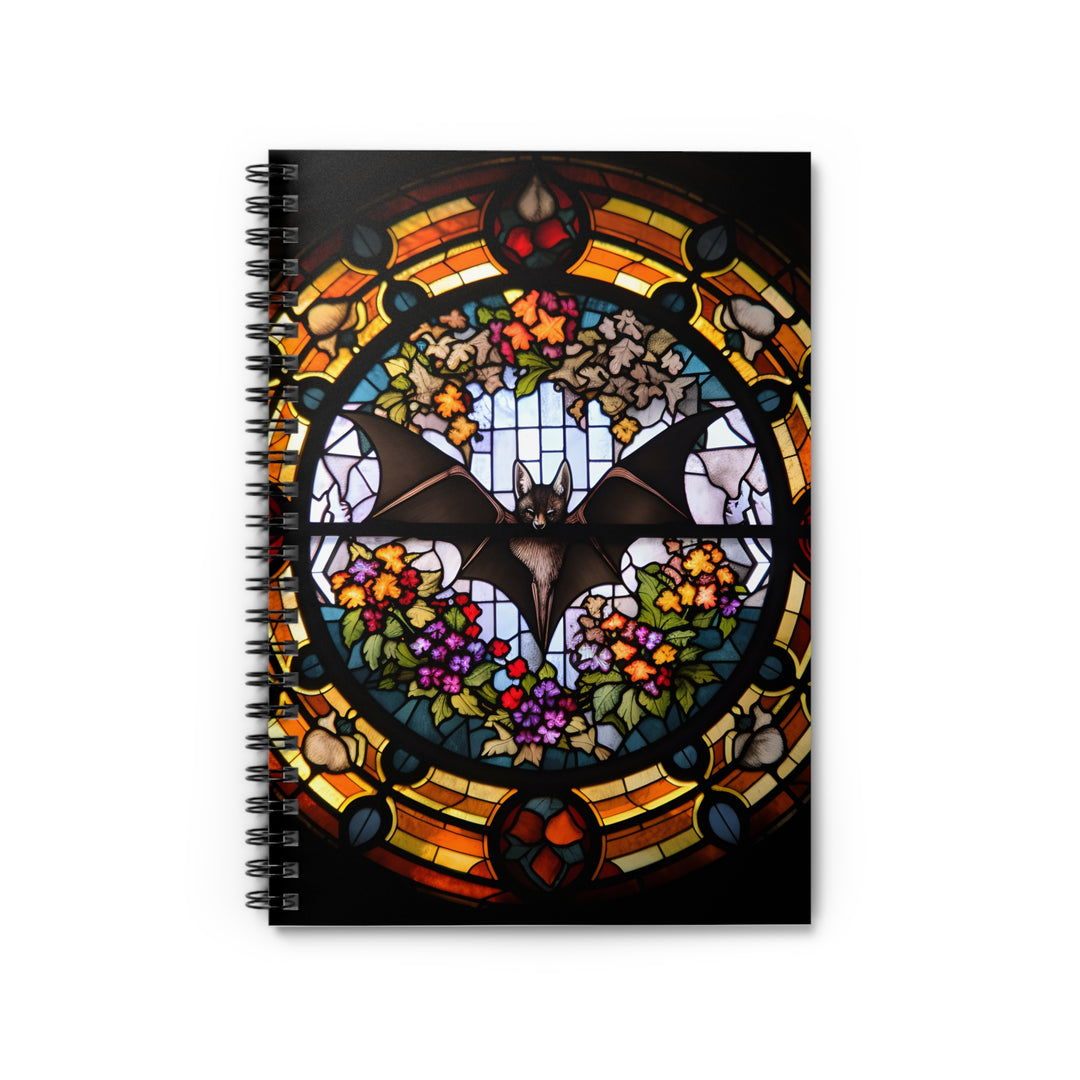 Bat Notebook Stained Glass Bat Notebook | Gothic Spiral Journal – The Pagan Grimoire
