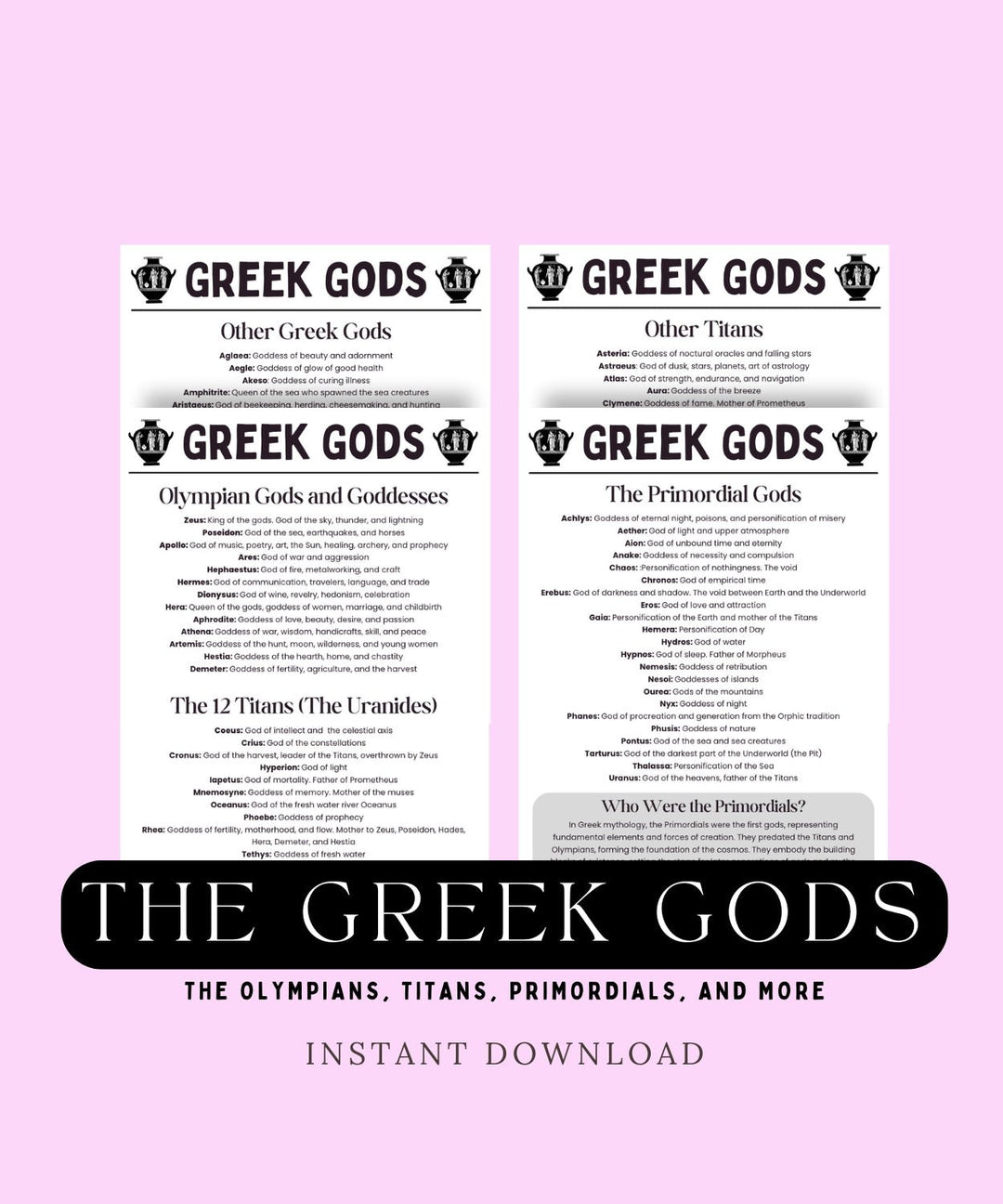 Greek Gods 101 - The Pagan Grimoire