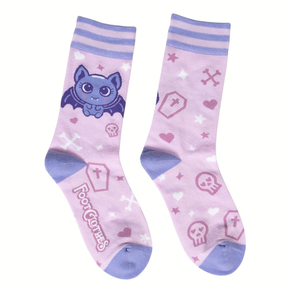 Widdle Bat Guy Crew Socks - The Pagan Grimoire
