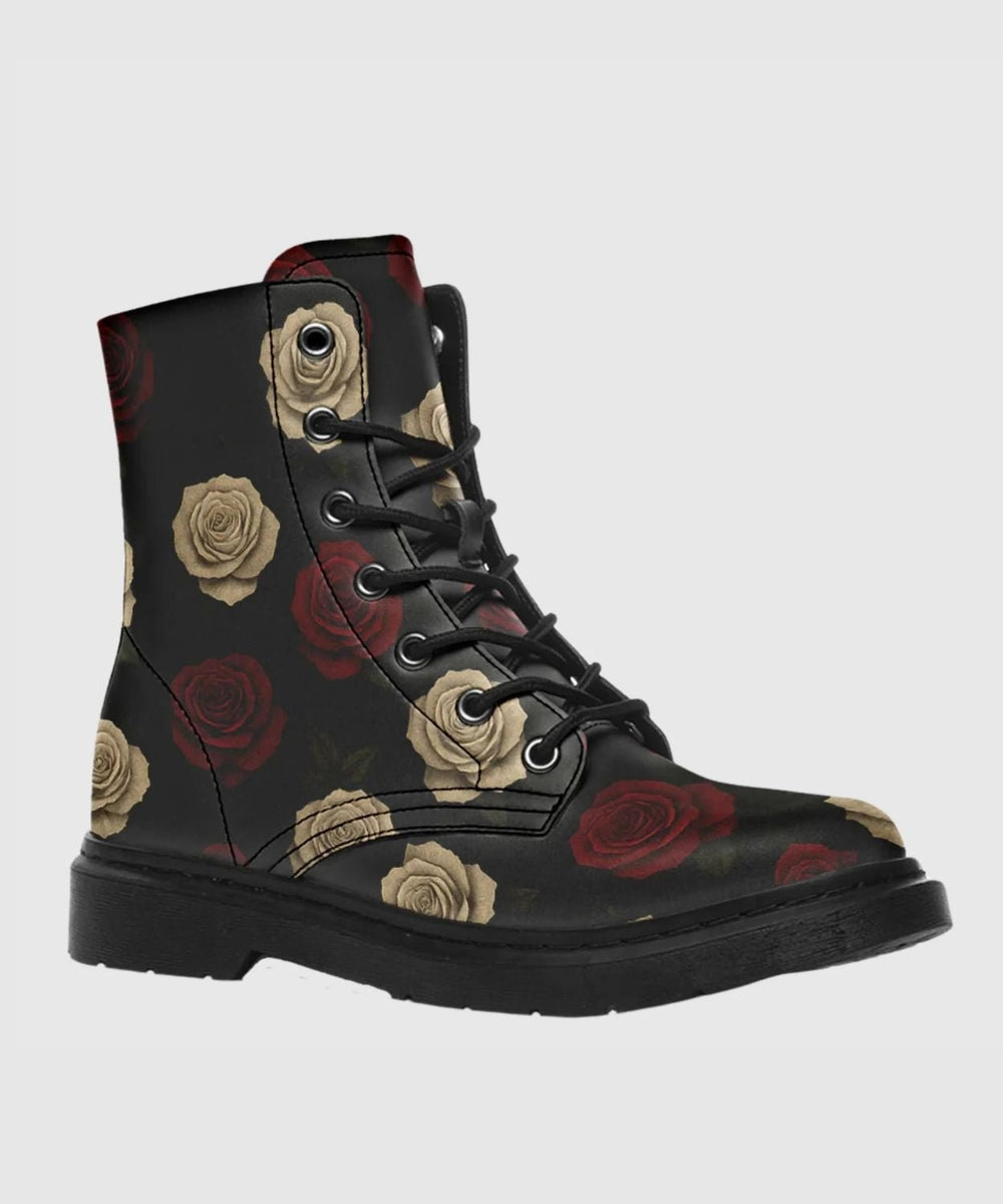 Gothic Roses Boots - The Pagan Grimoire
