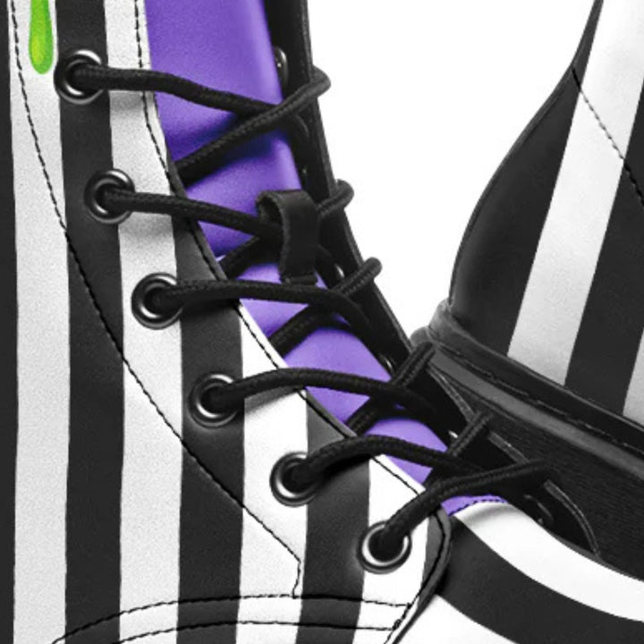 Afterlife Striped Combat Boots