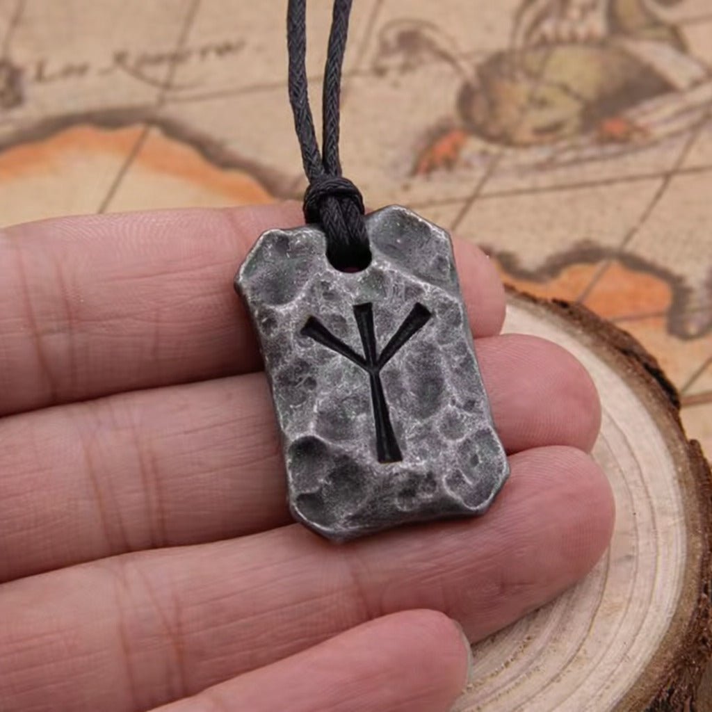 Algiz Rune Necklace (Norse Protection Symbol Pendant) - The Pagan Grimoire