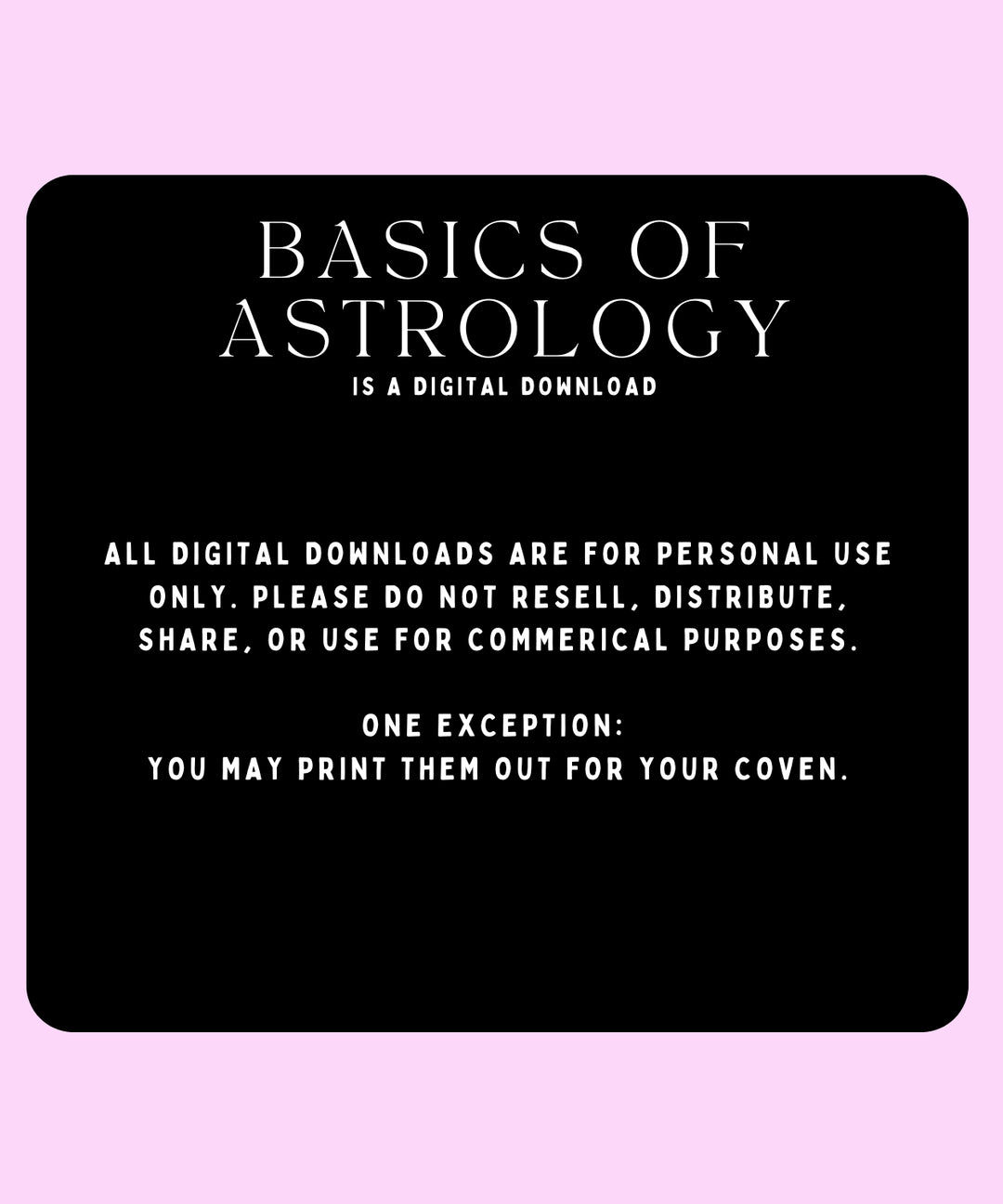 Astrology 101 Cheat Sheet - The Pagan Grimoire