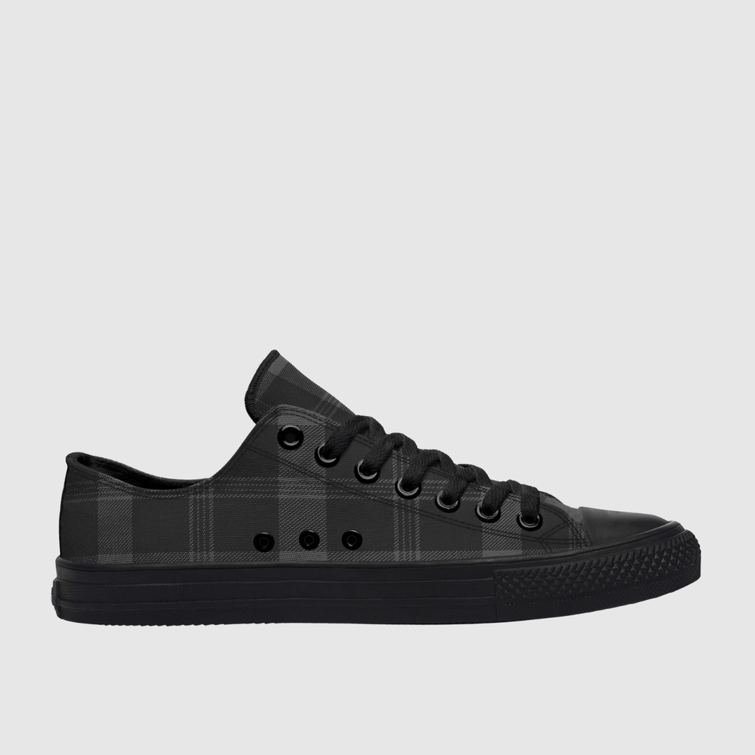 Black and grey sneaker on a white background