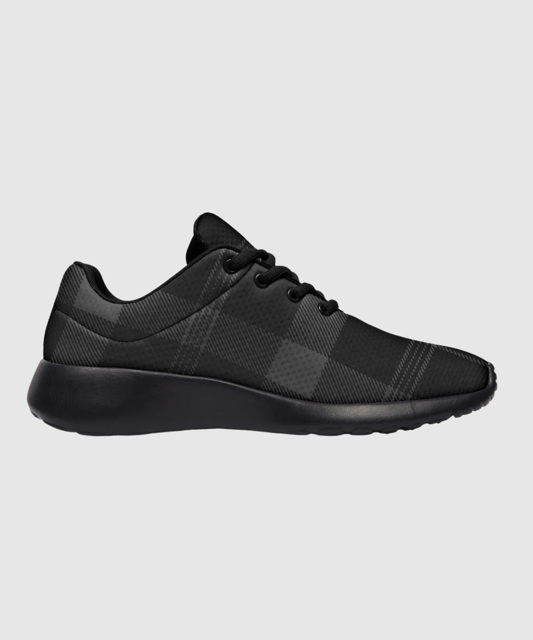 Black and Grey Plaid Sneakers - The Pagan Grimoire