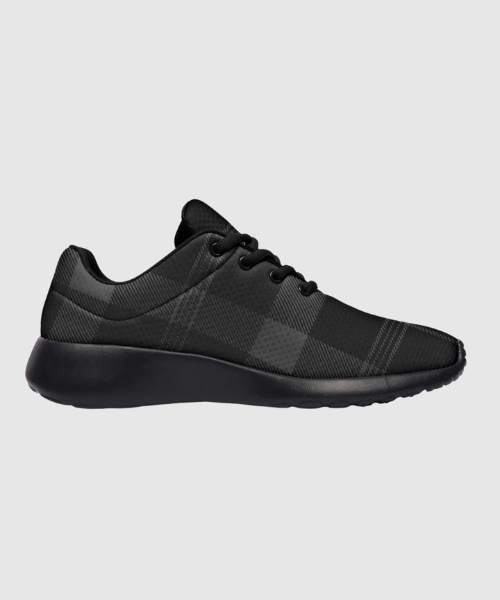 Black and Grey Plaid Sneakers - The Pagan Grimoire