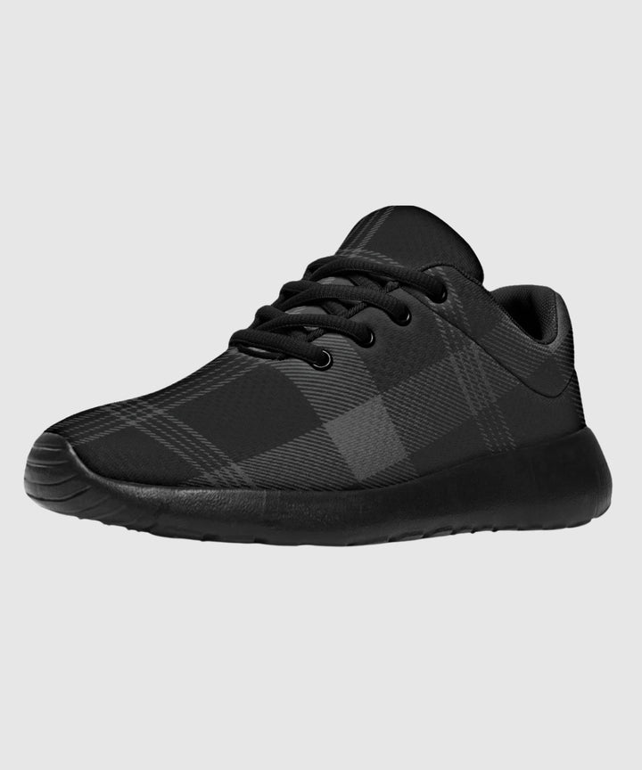 Black and Grey Plaid Sneakers - The Pagan Grimoire