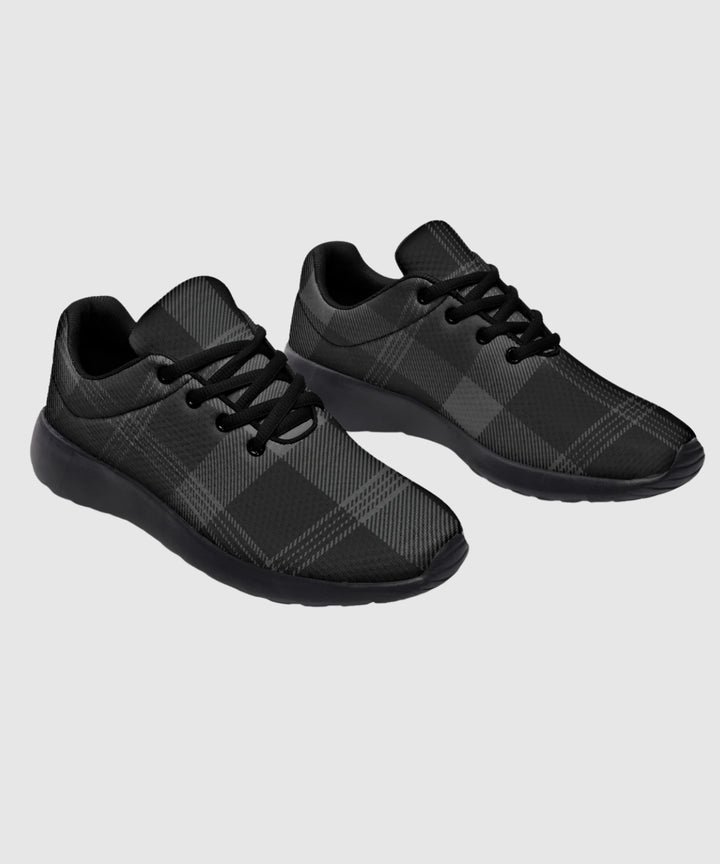 Black and Grey Plaid Sneakers - The Pagan Grimoire