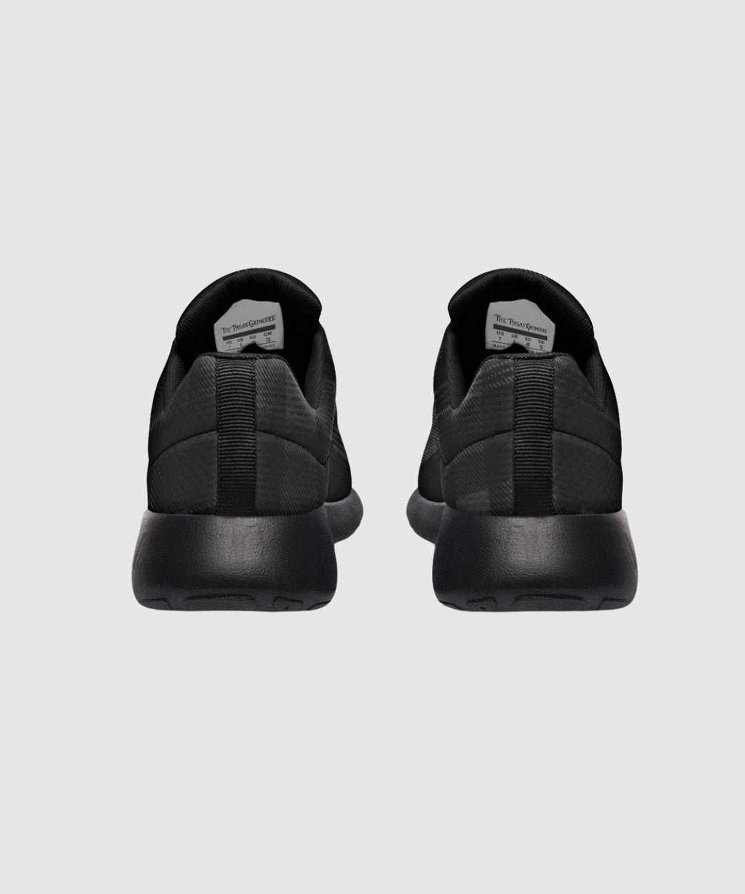 Black and Grey Plaid Sneakers - The Pagan Grimoire