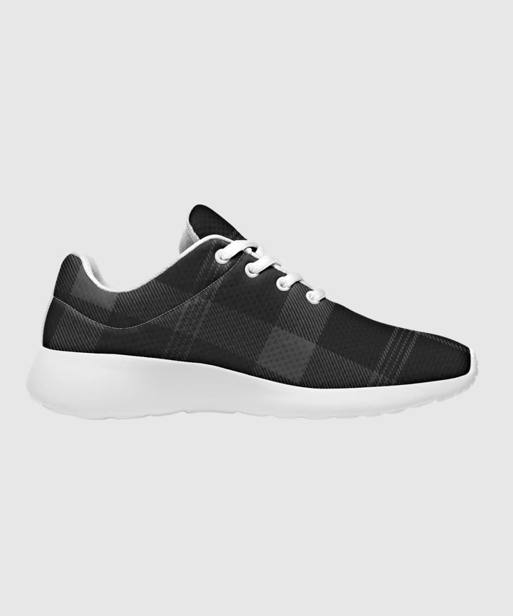 Black and Grey Plaid Sneakers - The Pagan Grimoire