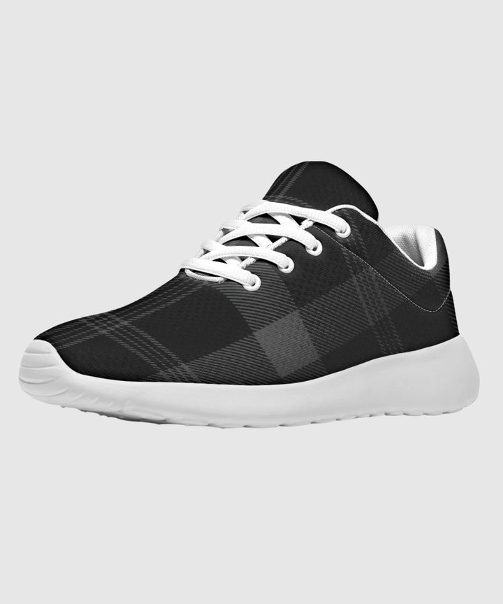 Black and Grey Plaid Sneakers - The Pagan Grimoire