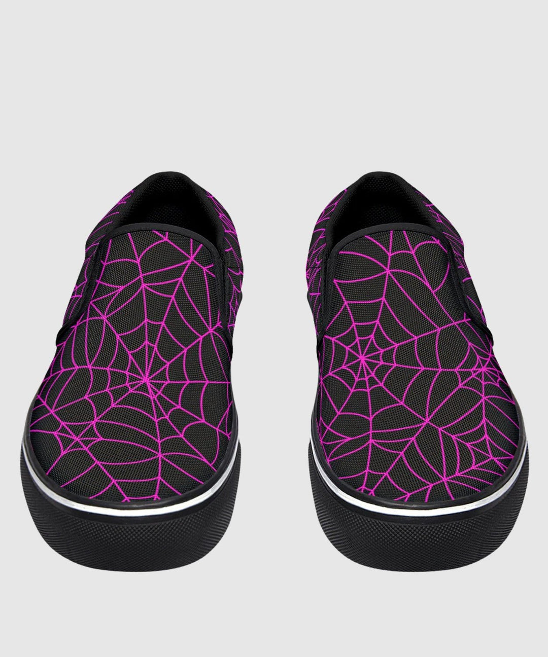 Black and Pink Spiderweb Slip - Ons - The Pagan Grimoire