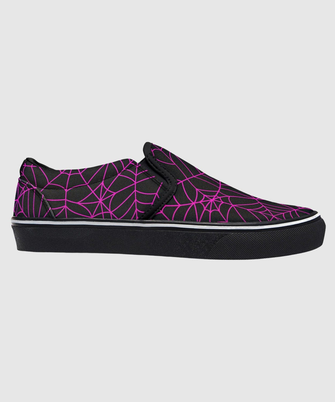 Black and Pink Spiderweb Slip - Ons - The Pagan Grimoire