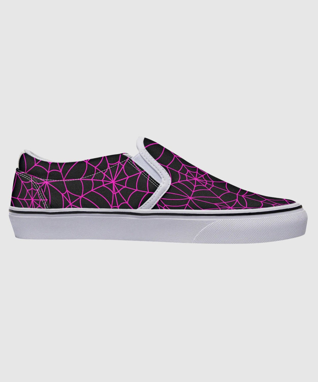Black and Pink Spiderweb Slip - Ons - The Pagan Grimoire