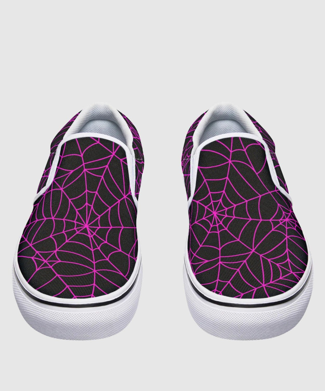 Black and Pink Spiderweb Slip - Ons - The Pagan Grimoire