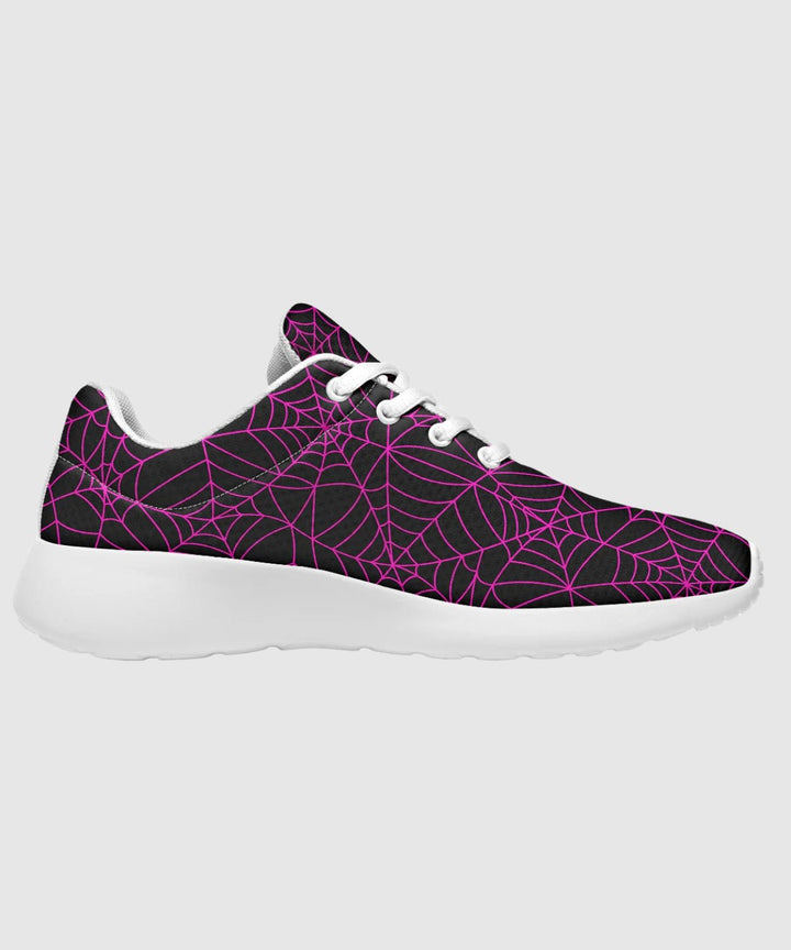 Black and Pink Spiderweb Sneakers - The Pagan Grimoire