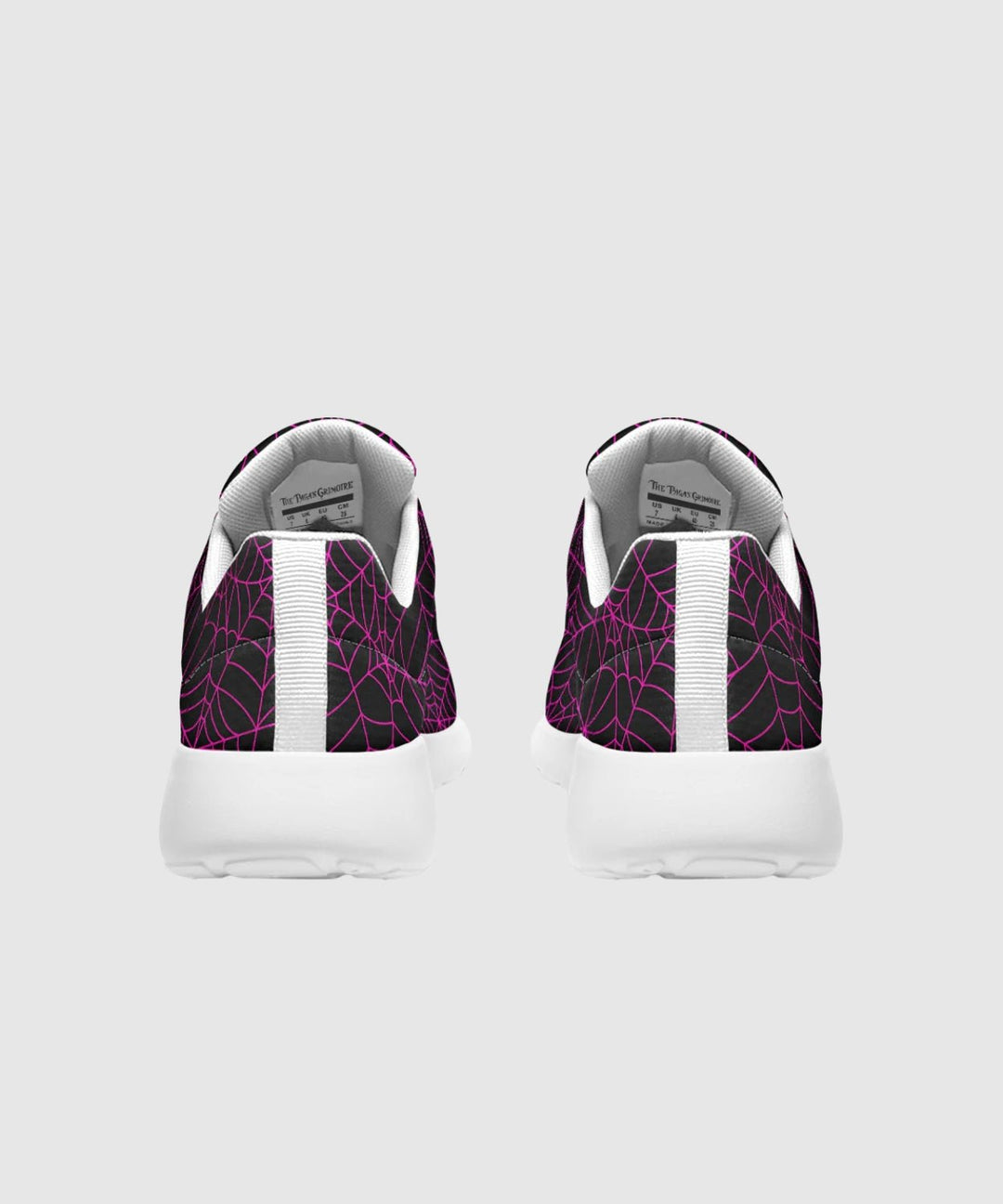 Black and Pink Spiderweb Sneakers - The Pagan Grimoire