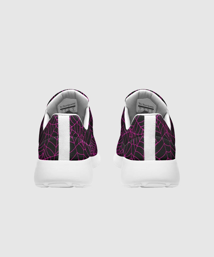 Black and Pink Spiderweb Sneakers - The Pagan Grimoire