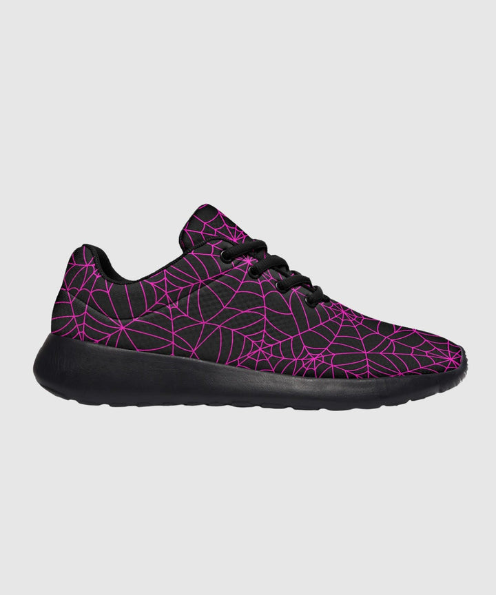Black and Pink Spiderweb Sneakers - The Pagan Grimoire