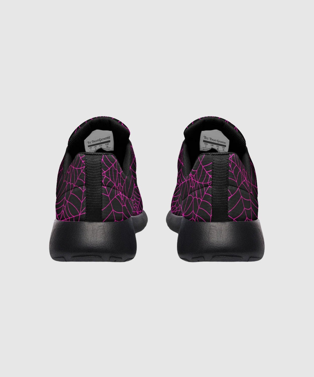 Black and Pink Spiderweb Sneakers - The Pagan Grimoire