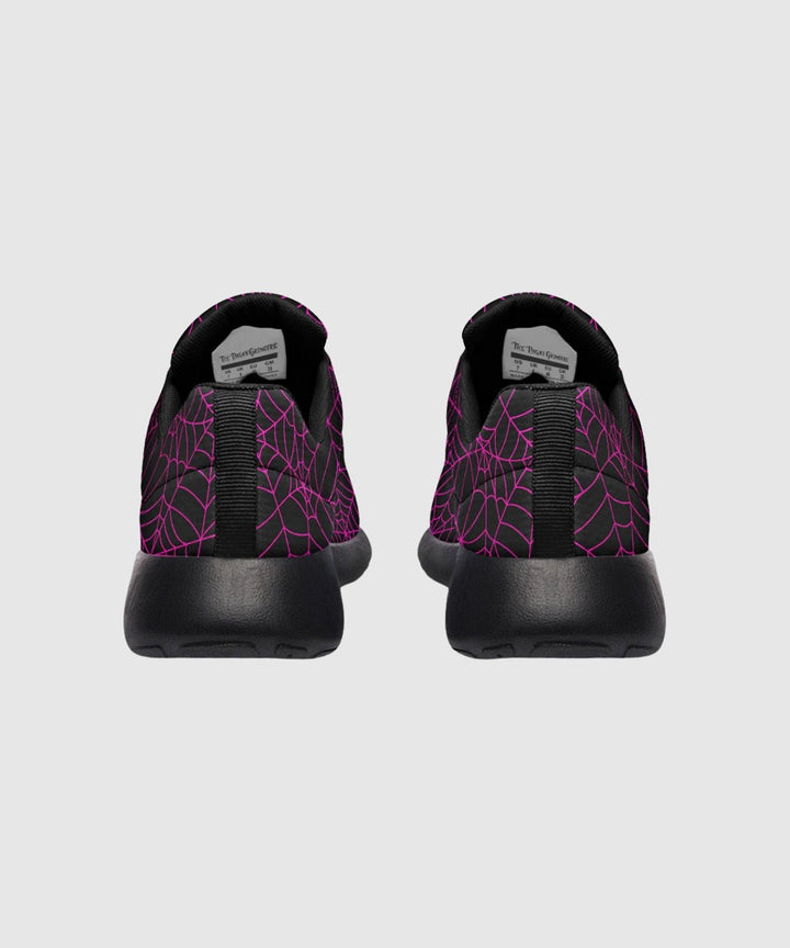 Black and Pink Spiderweb Sneakers - The Pagan Grimoire