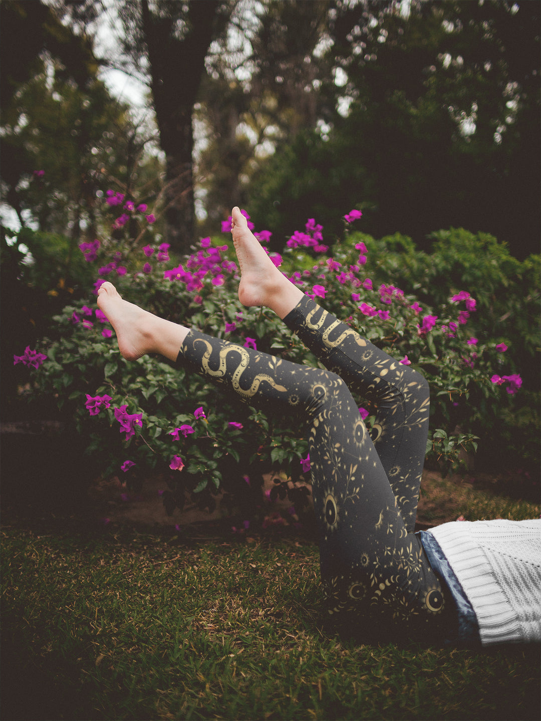 Boho Golden Snake Leggings - The Pagan Grimoire