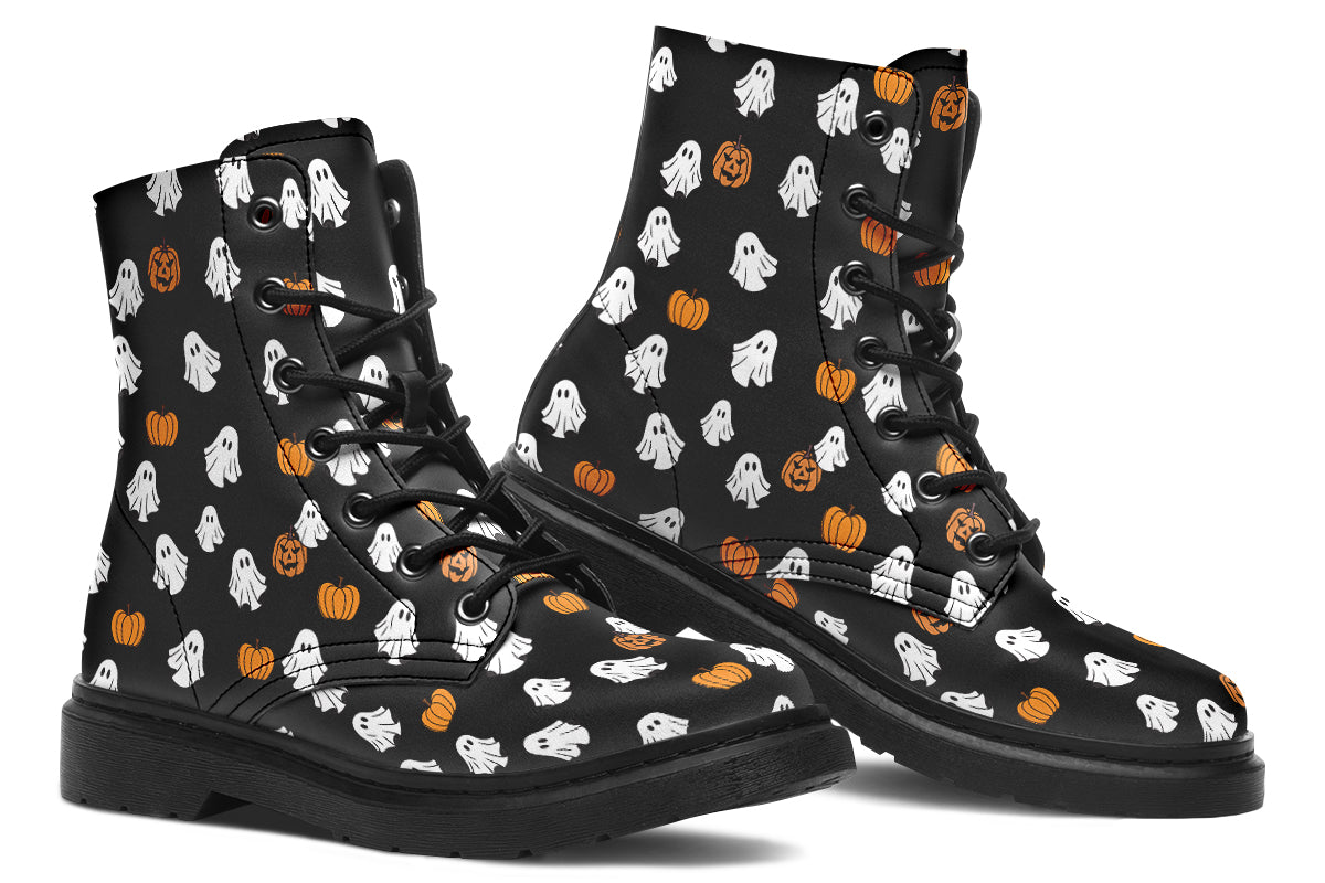 Ghost and Pumpkin Boots