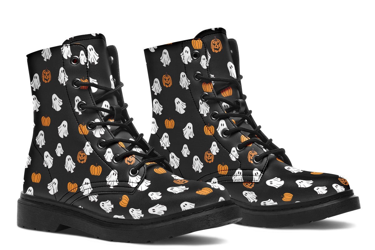 Ghost and Pumpkin Boots