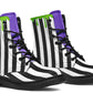 Black and White Striped Boots