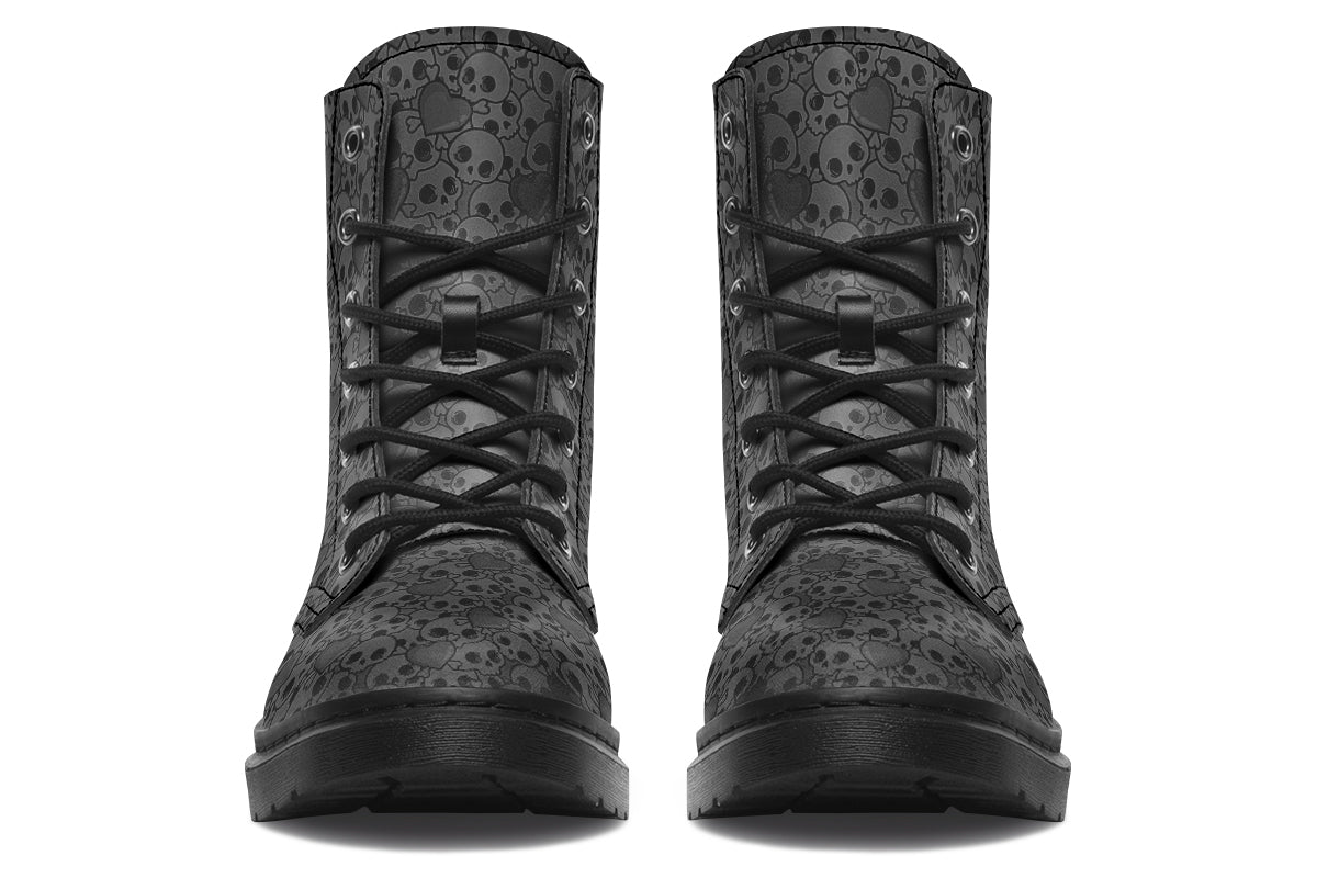 Grey Skull Boots