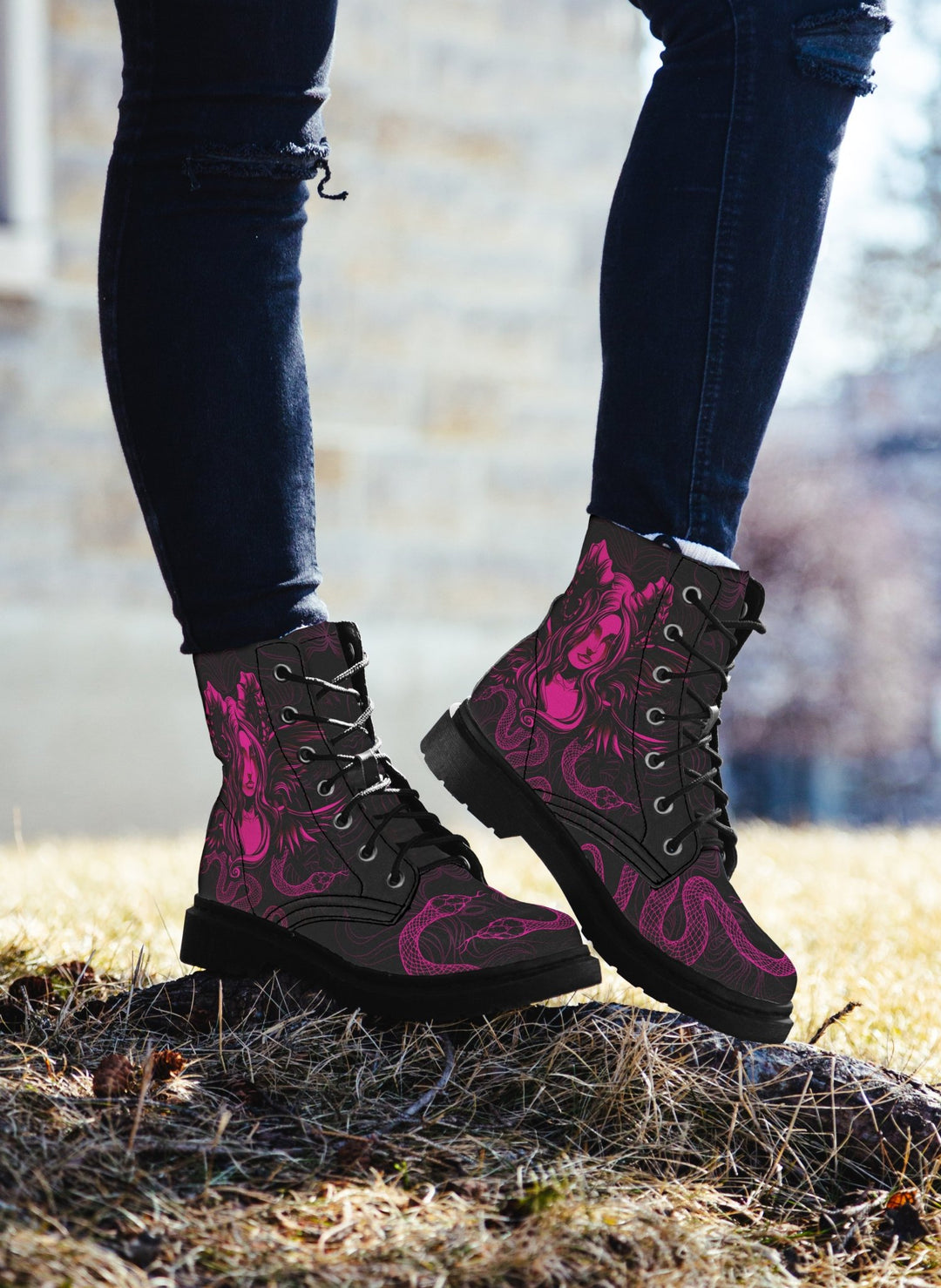 Lilith Combat Boots - The Pagan Grimoire