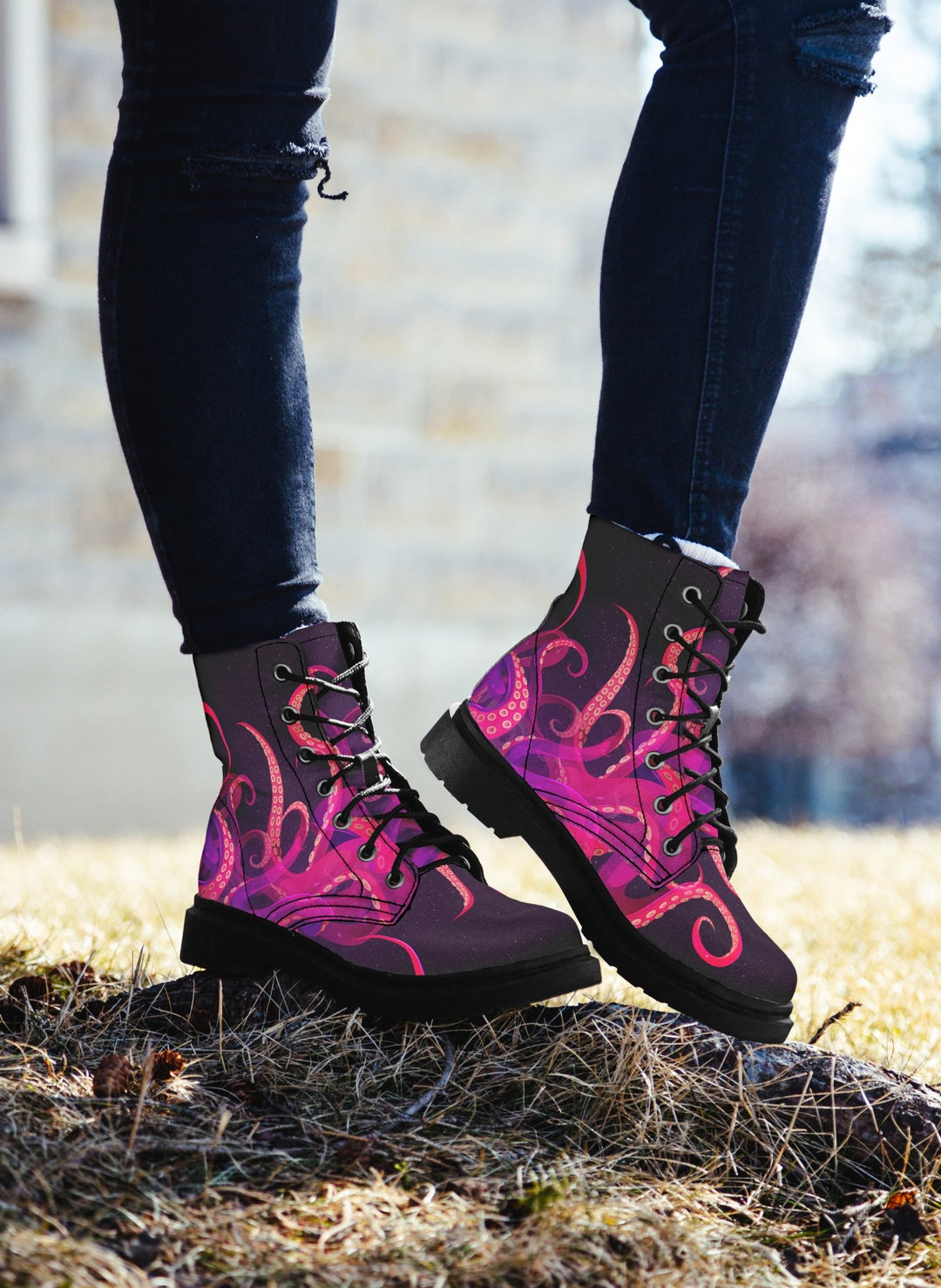 Kraken’s Revenge Combat Boots - The Pagan Grimoire