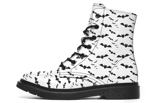 Black and White Bat Boots