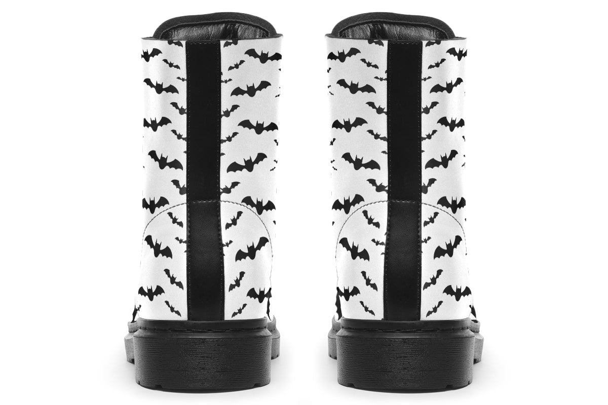 Black and White Bat Boots