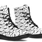 Black and White Bat Boots