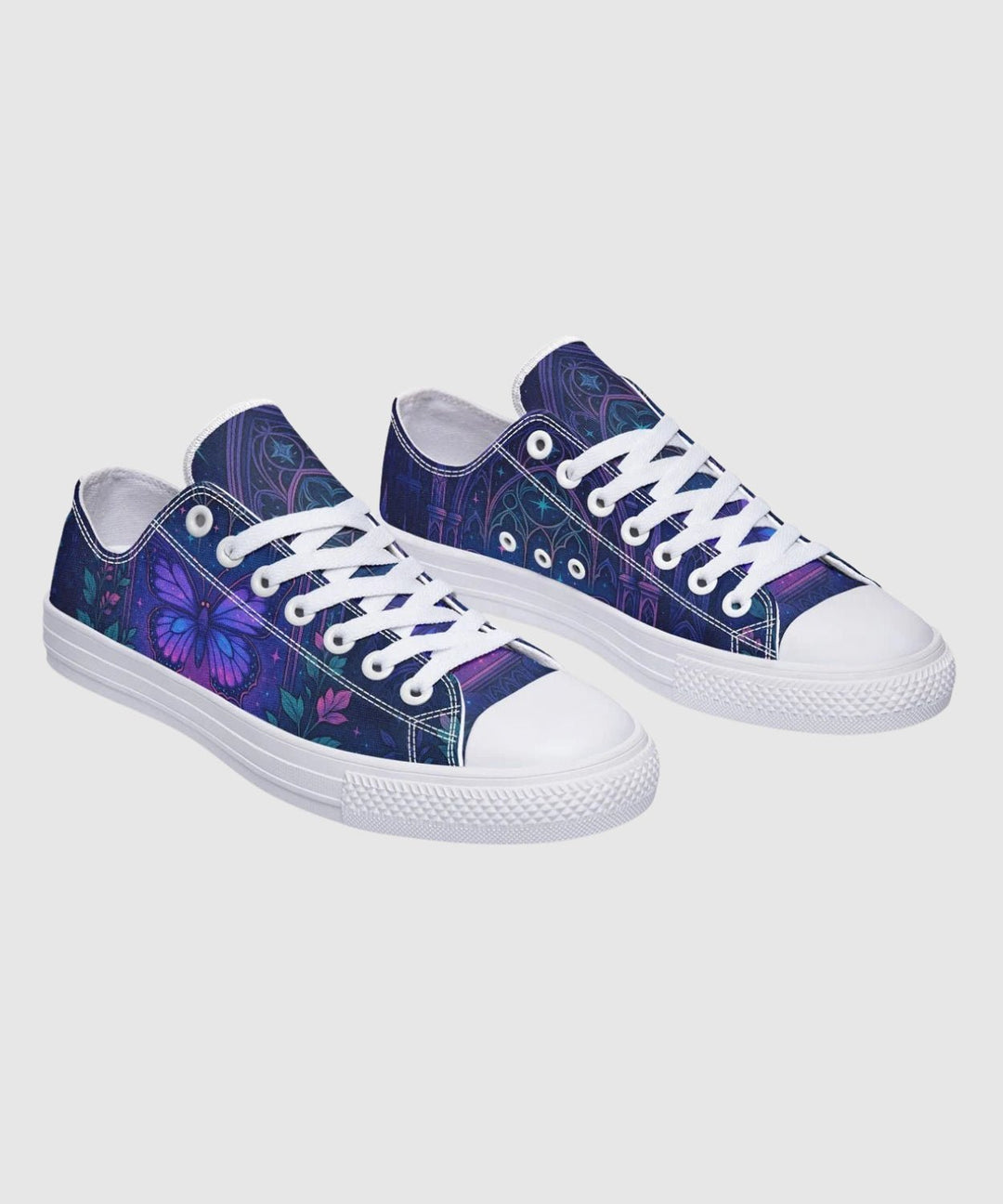Butterfly Cathedral Low Tops - The Pagan Grimoire
