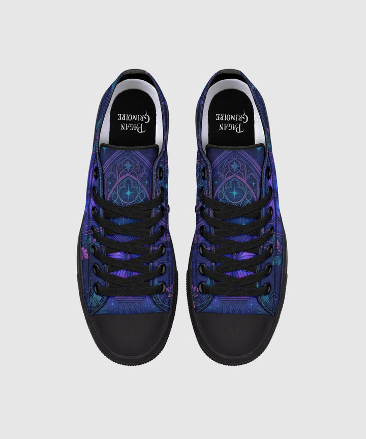 Butterfly Cathedral Low Tops - The Pagan Grimoire