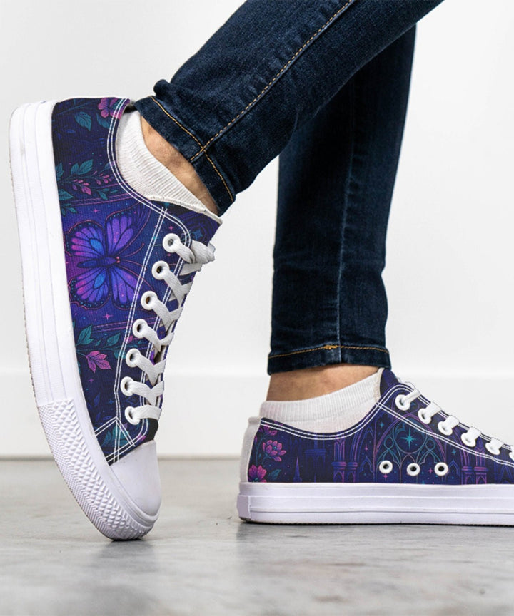 Butterfly Cathedral Low Tops - The Pagan Grimoire