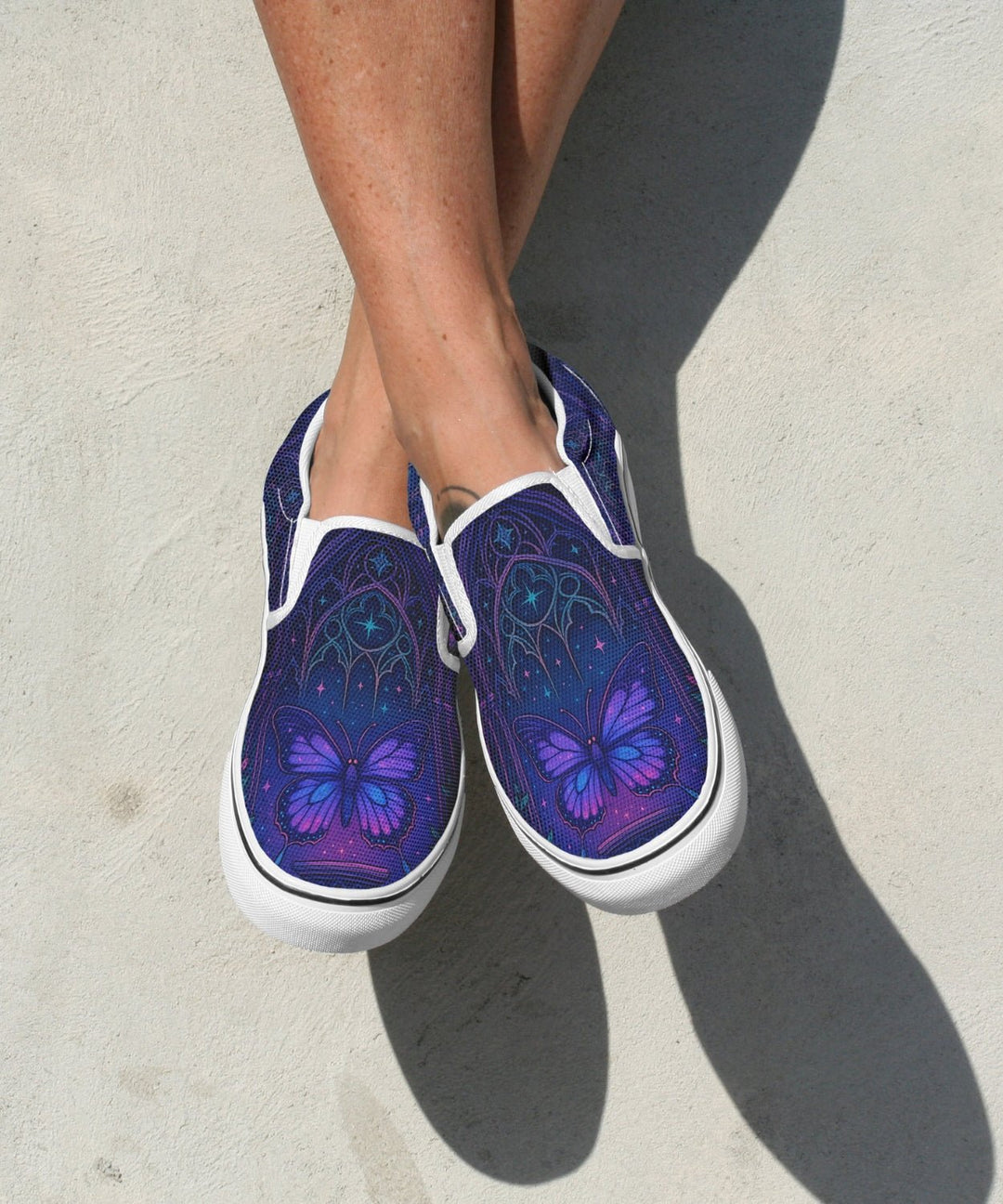 Butterfly Catherdral Slip - On Shoes - The Pagan Grimoire