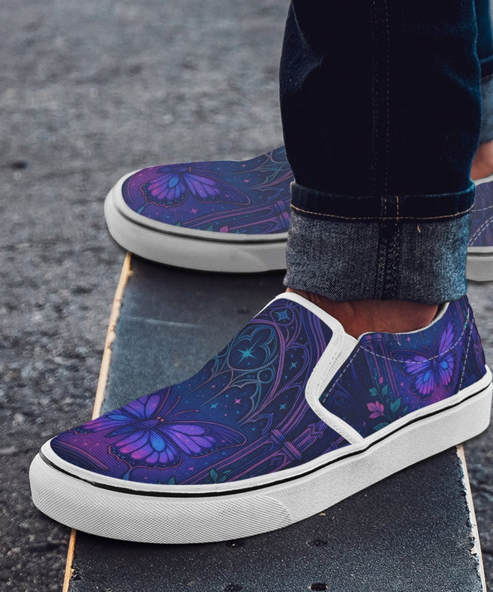 Butterfly Catherdral Slip - On Shoes - The Pagan Grimoire
